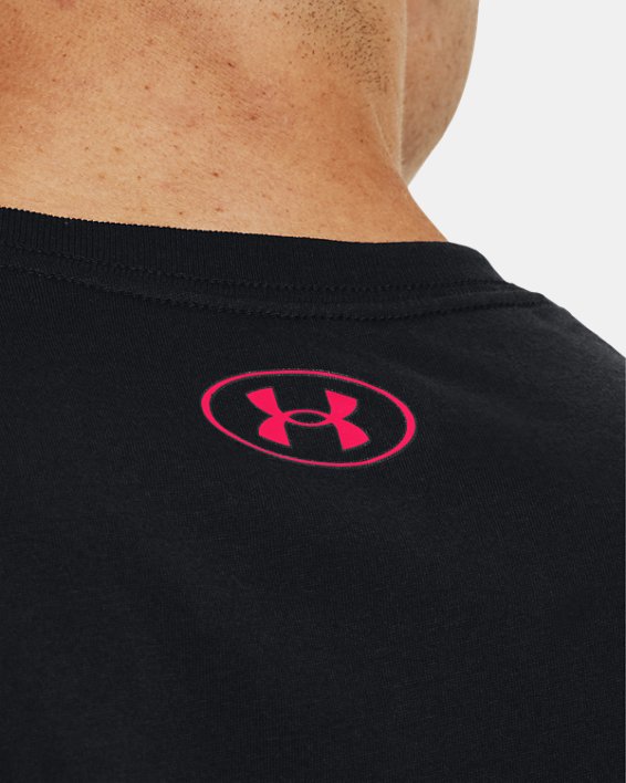 男士UA Athletic Department Colorblock短袖T恤, Black, pdpMainDesktop image number 3